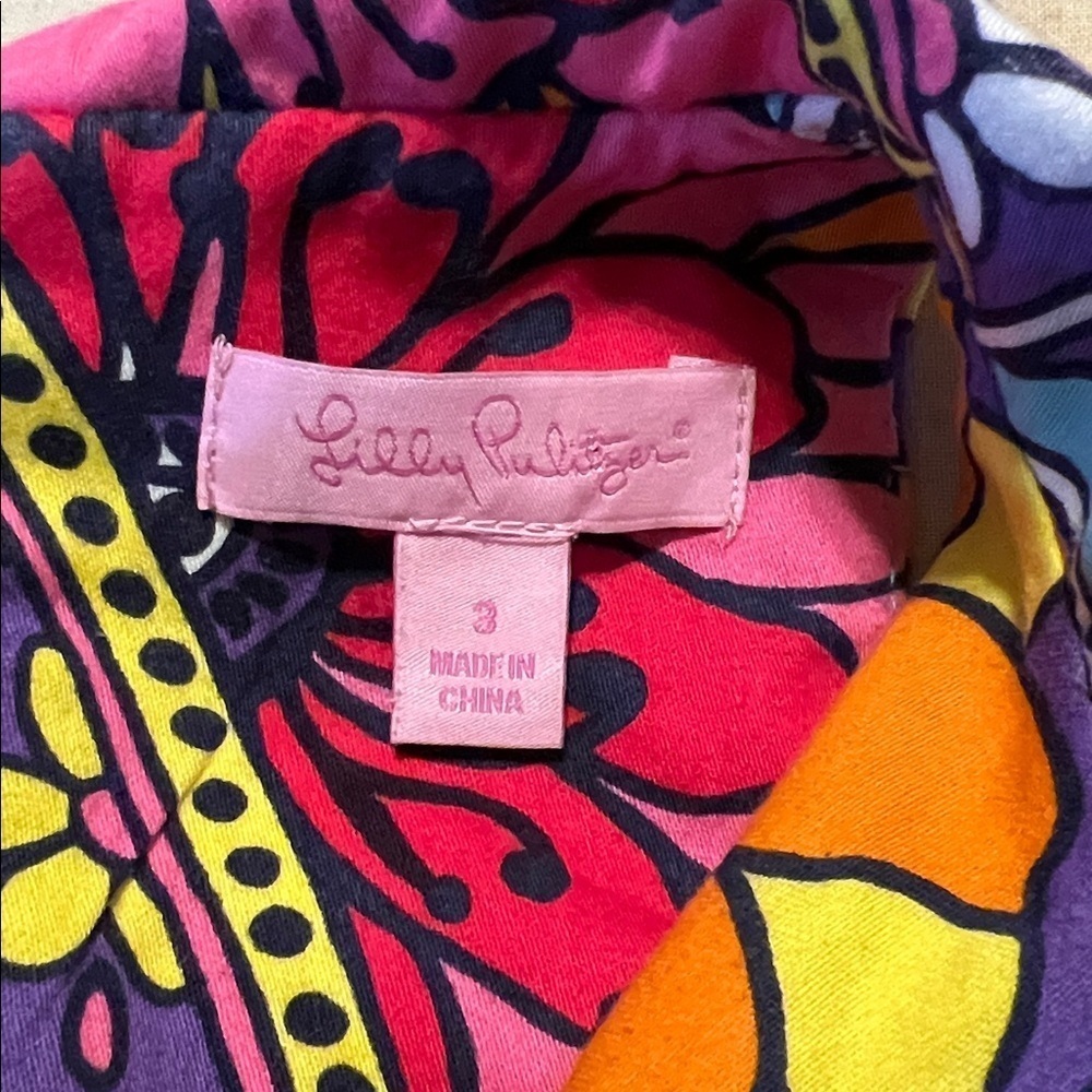 🛍️BOGO FREE Lilly Pulitzer Pink label psychedelic print dress size 3 girls - Picture 3 of 7
